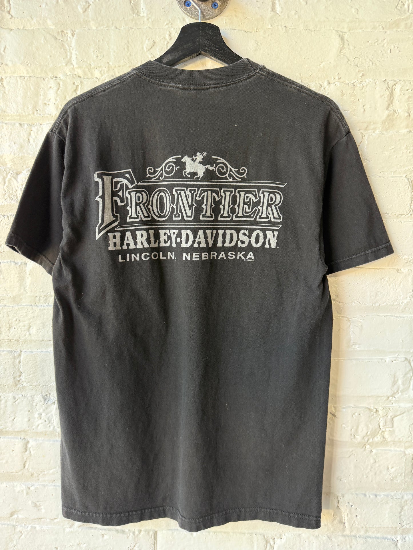 Vintage 2000 Harley Davidson Black V Flame Shirt Size Medium