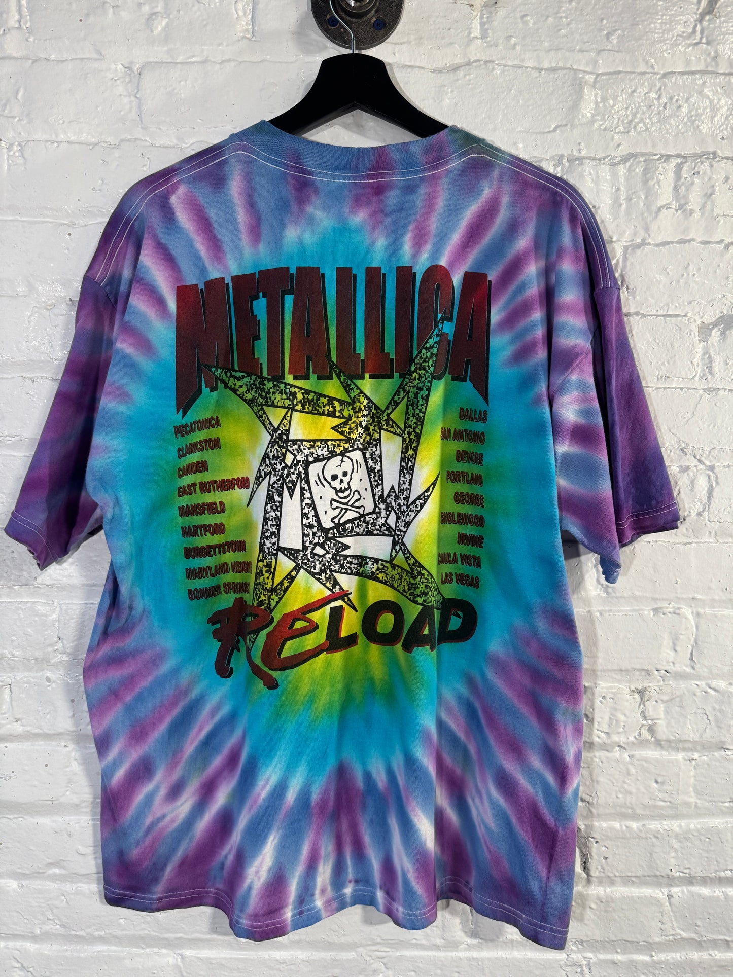Vintage Metallica Reload Tie Dye Shirt Size XL