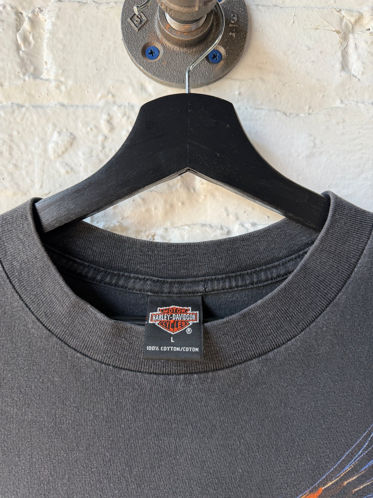 Vintage Harley Davidson Flaming Eagle Shirt Size Large
