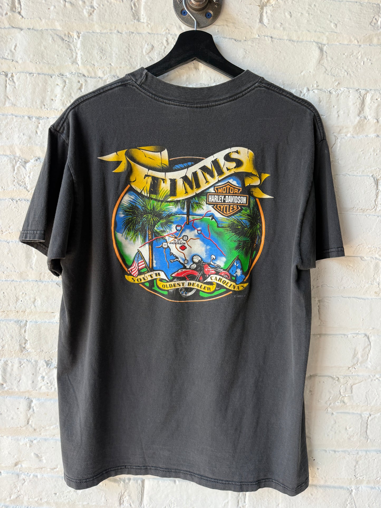 Vintage Harley Davidson Flaming Eagle Shirt Size Large