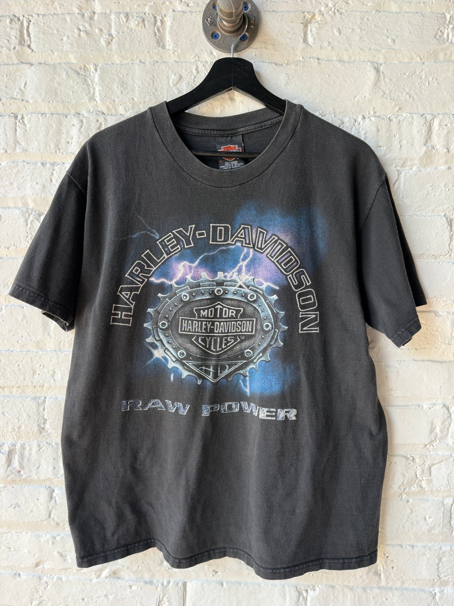 Vintage Harley Davidson Raw Power Shirt Size Large