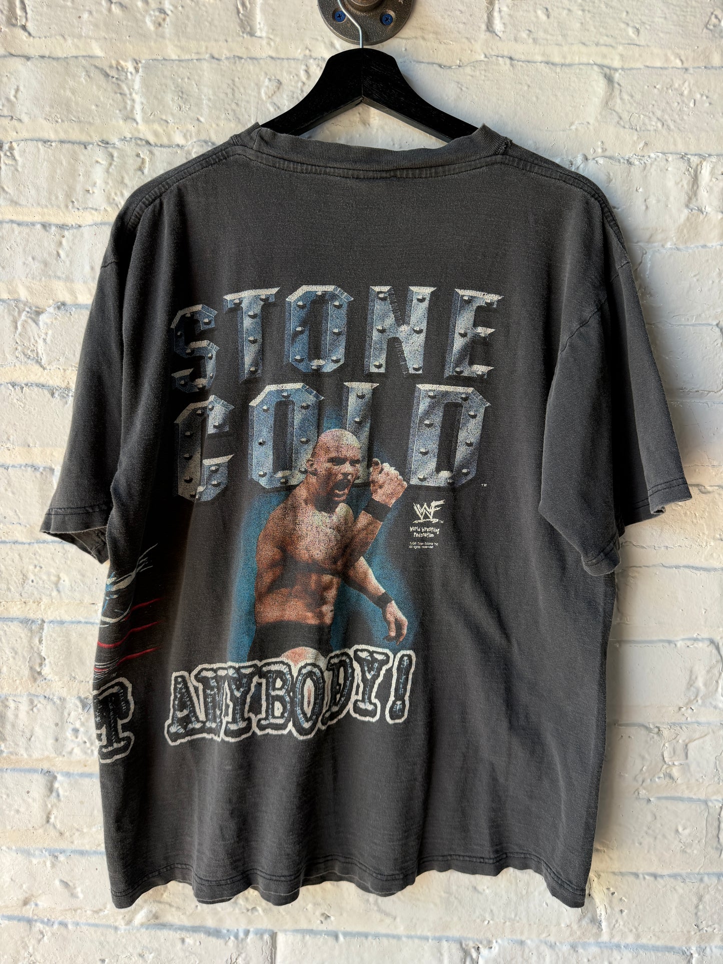 Vintage Stone Cold Steve Austin Wraparound Fader Shirt Size Large