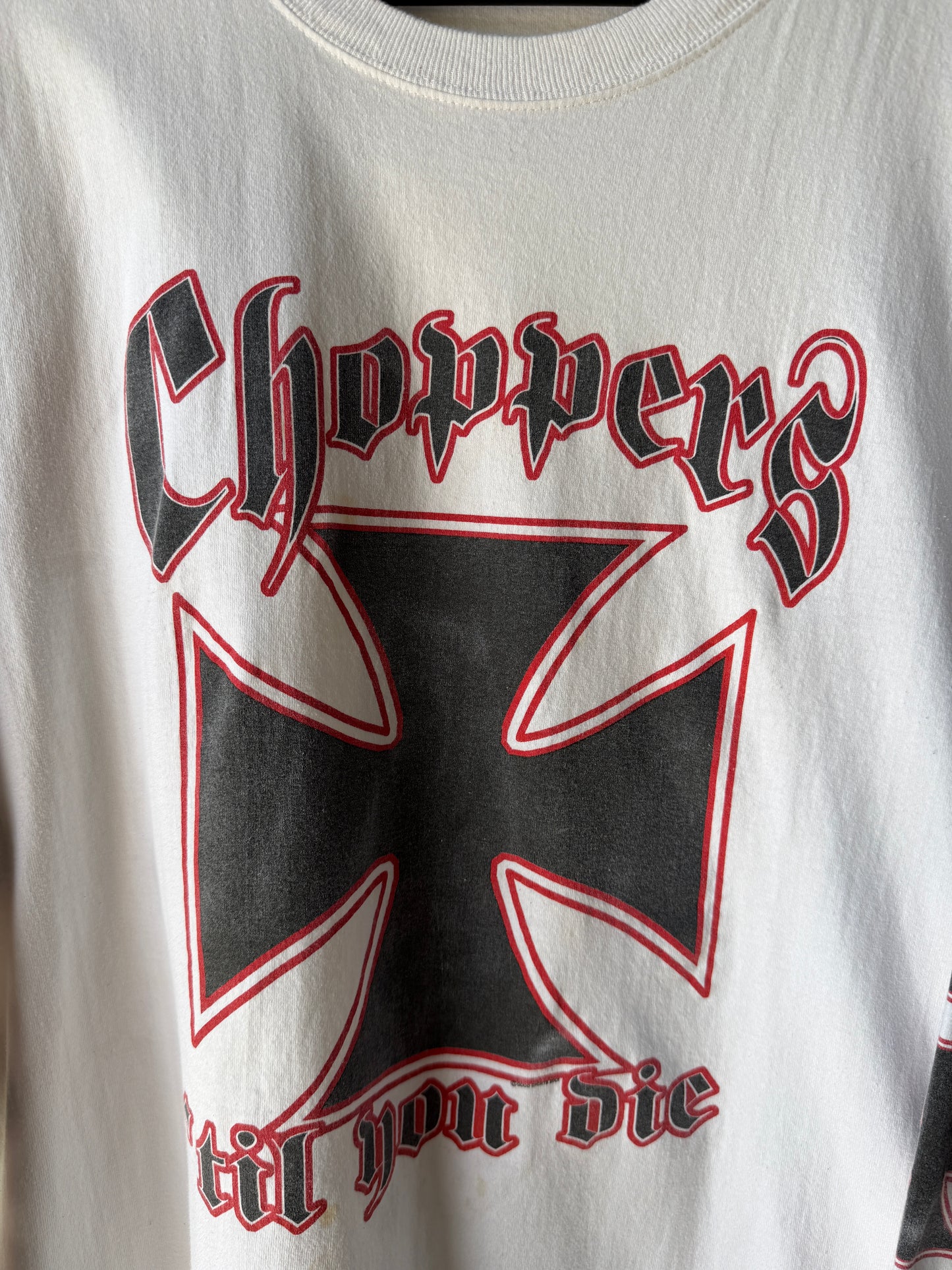 Vintage Choppers Til You Die Long Sleeve Shirt Size Large