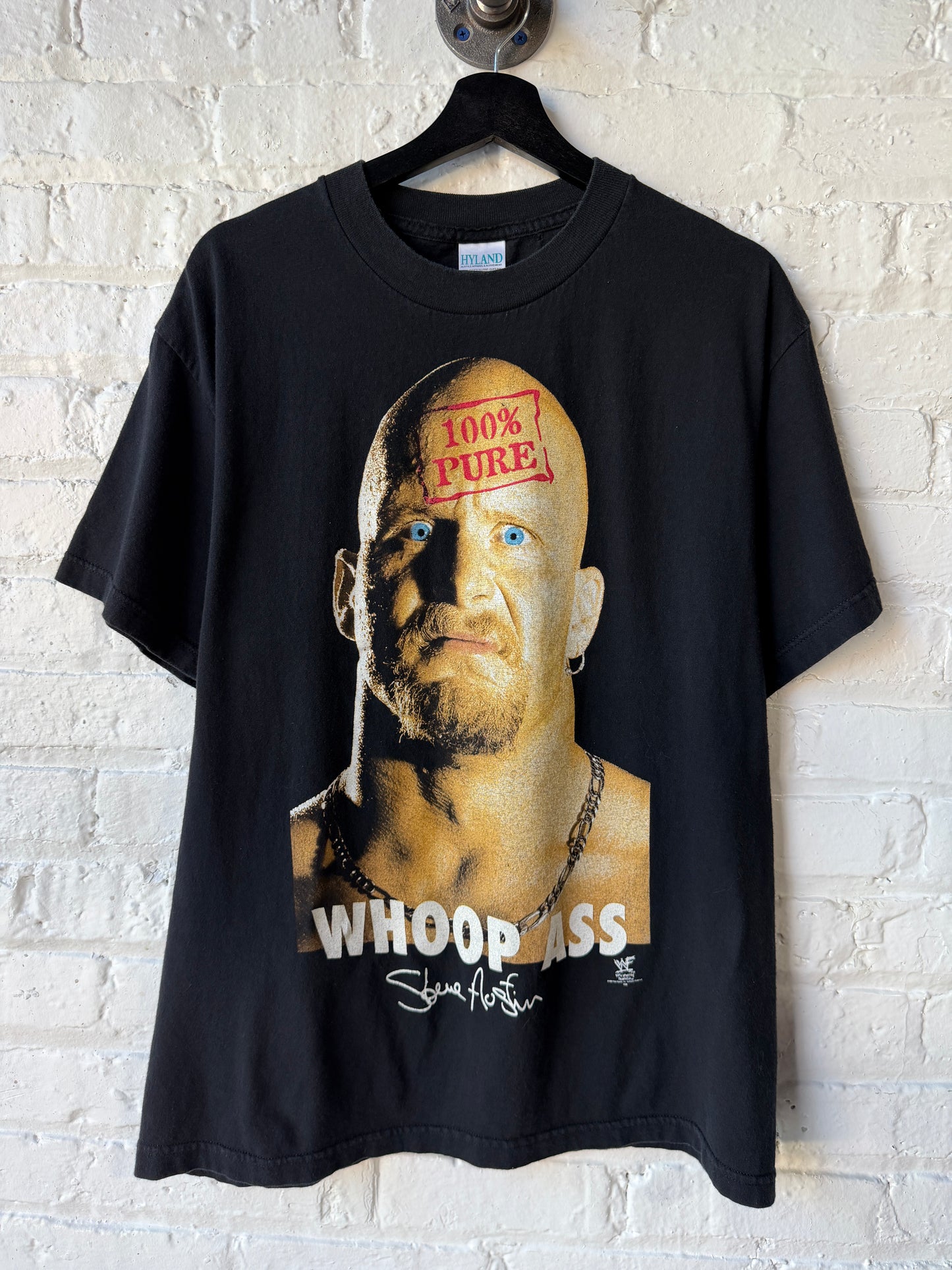 Vintage WWF Stone Cold 100% Pure Whoop Ass Shirt Size Large