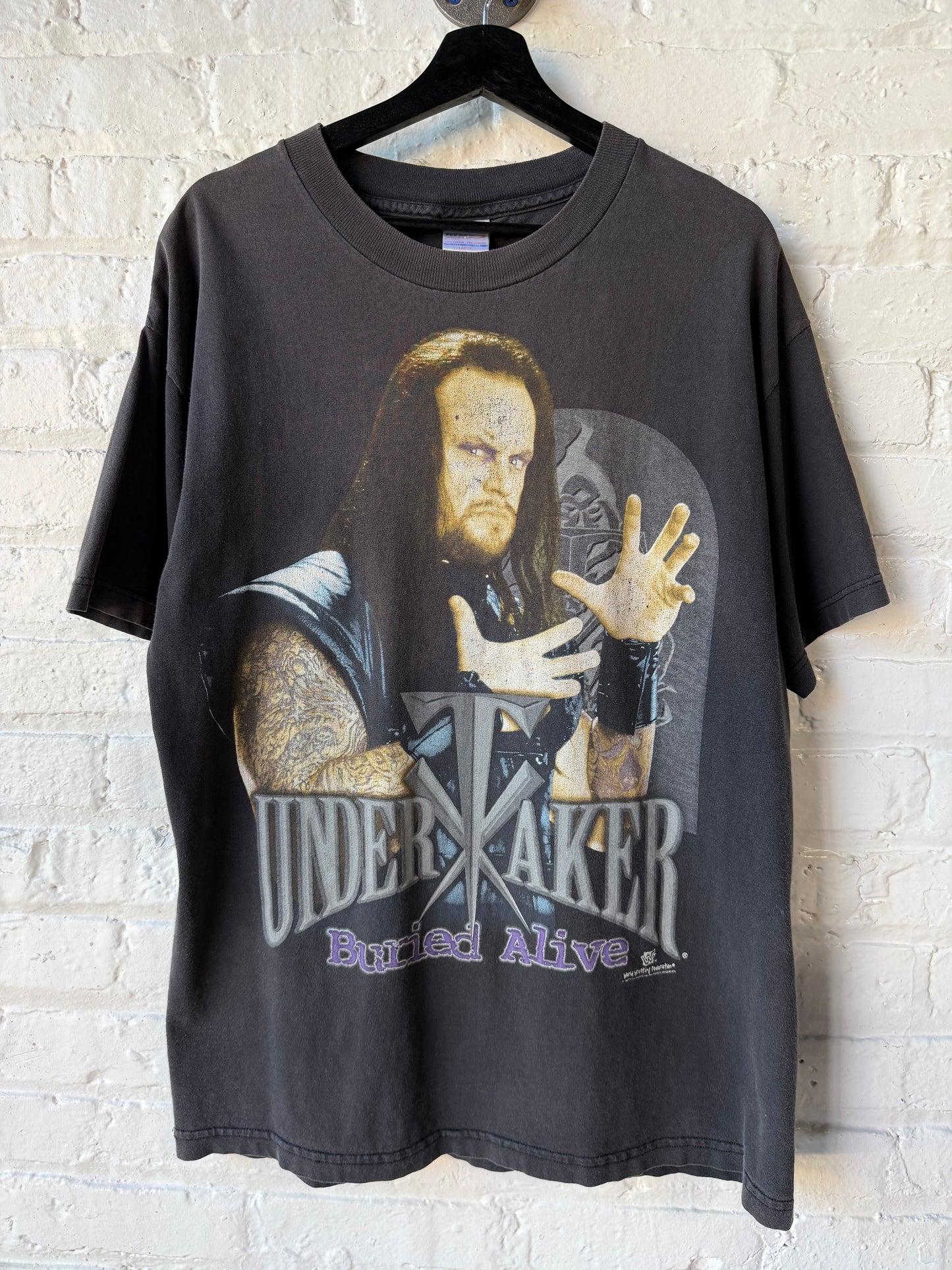 Vintage WWF Undertaker Buried Alive Shirt Size Large