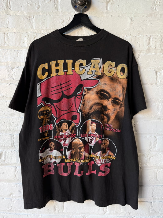 Vintage 1996 Chicago Bulls Rap T Shirt Size XL