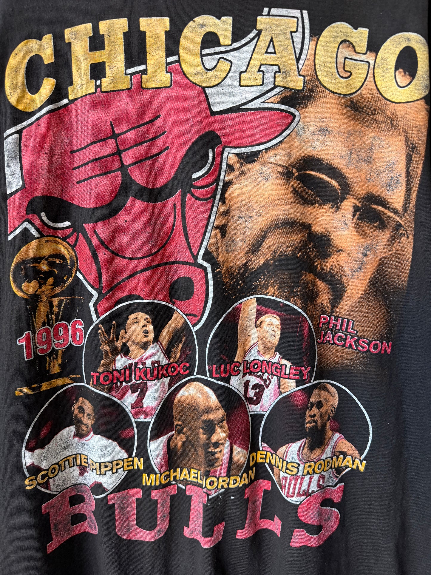 Vintage 1996 Chicago Bulls Rap T Shirt Size XL