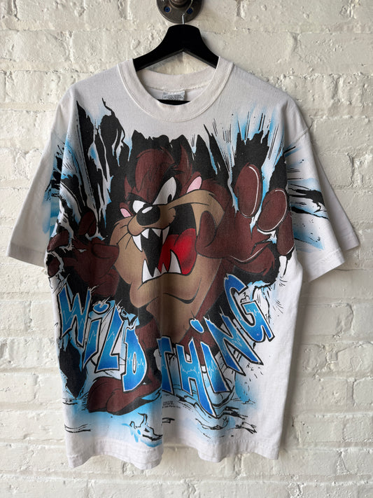 Vintage 1996 Taz Wild Thing Shirt Size Large