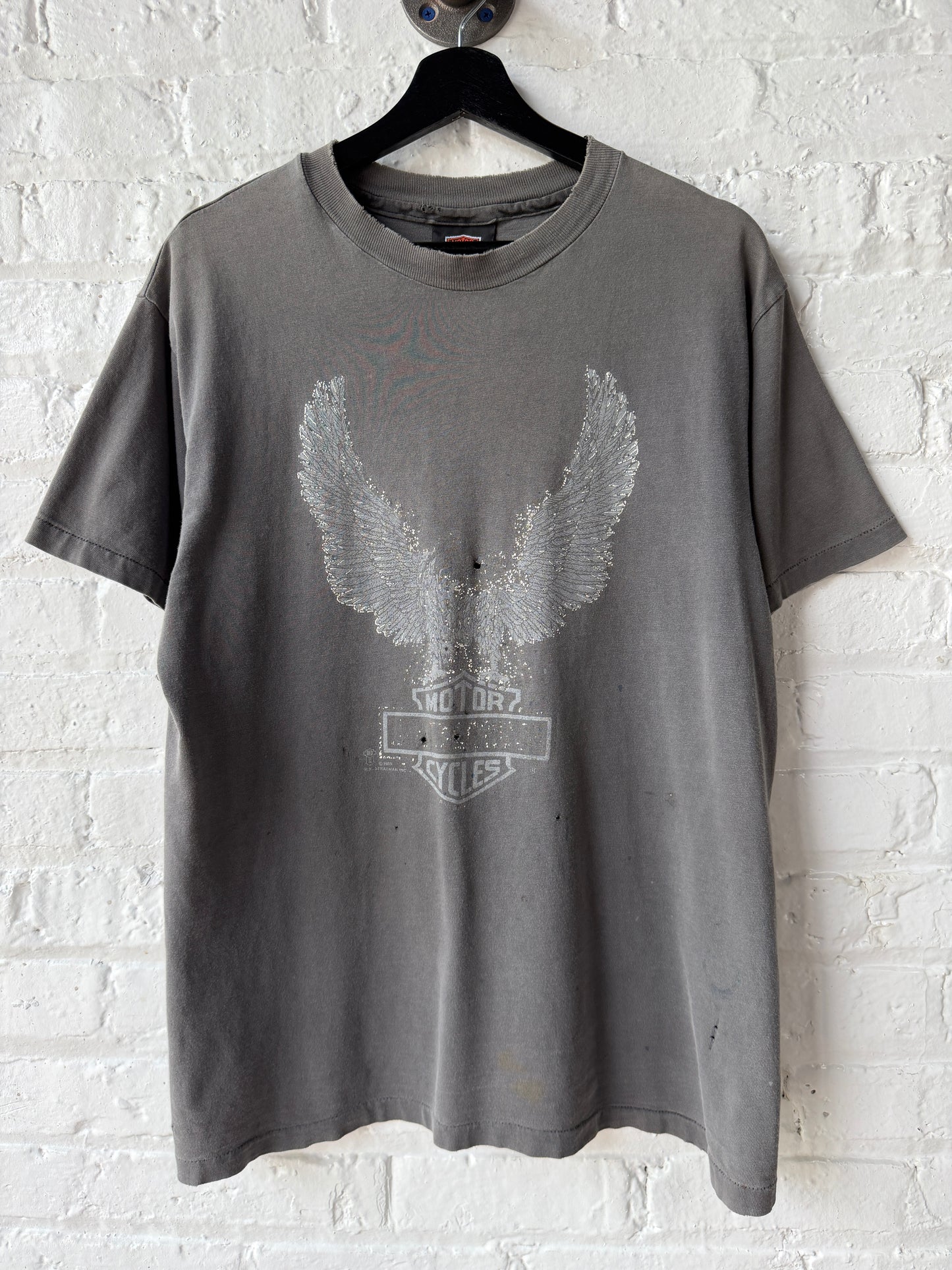 Vintage 1989 Harley Davidson Fader Distressed Shirt Size Large