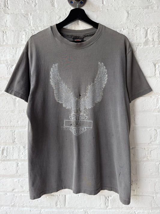 Vintage 1989 Harley Davidson Fader Distressed Shirt Size Large