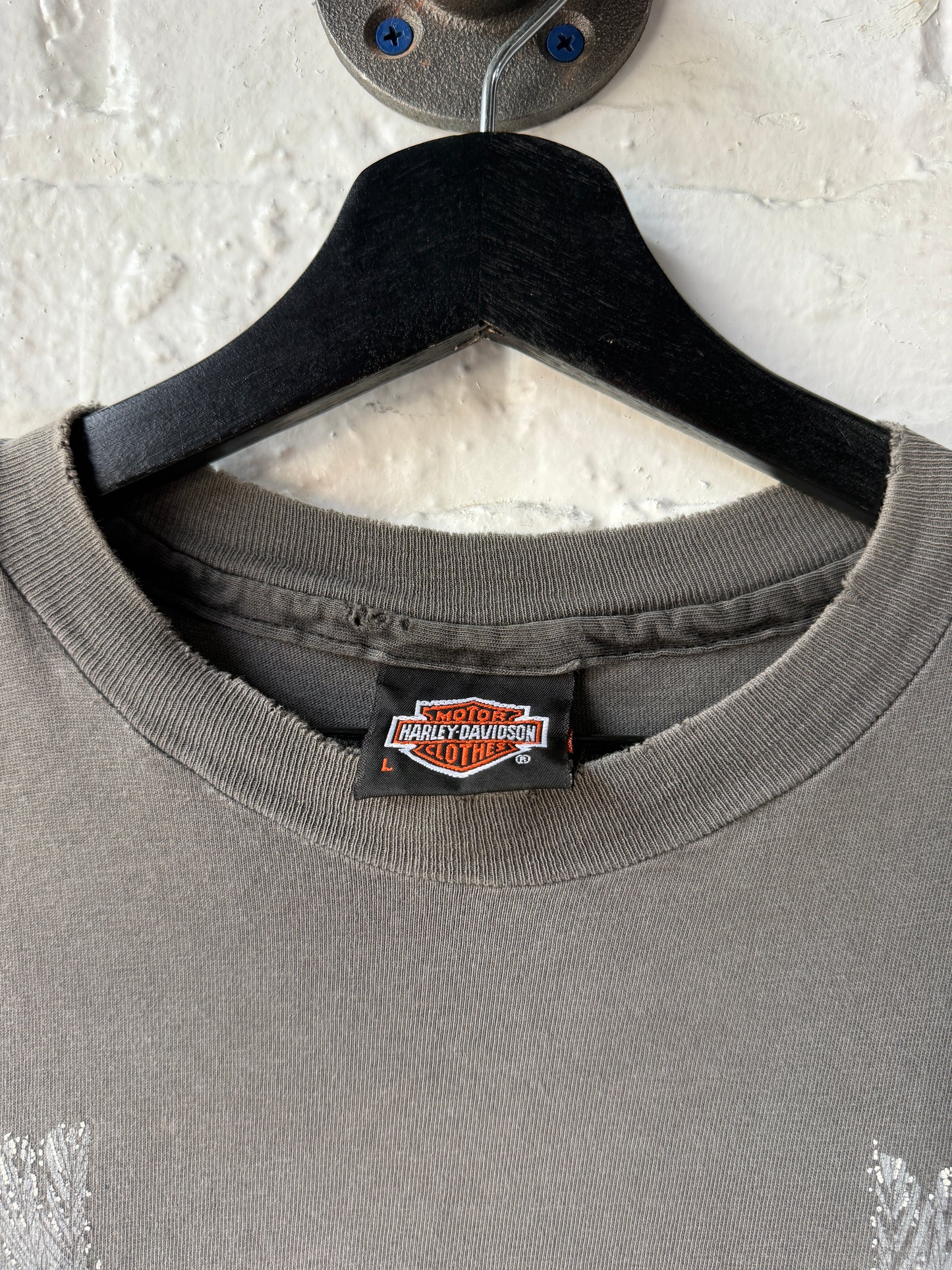 Vintage 1989 Harley Davidson Fader Distressed Shirt Size Large