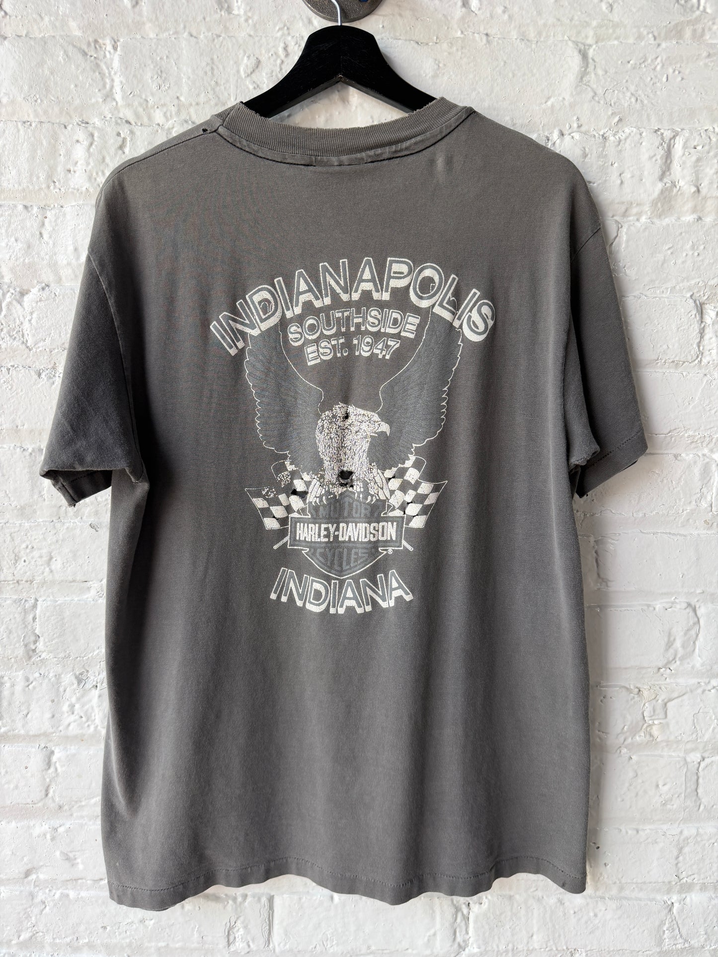 Vintage 1989 Harley Davidson Fader Distressed Shirt Size Large