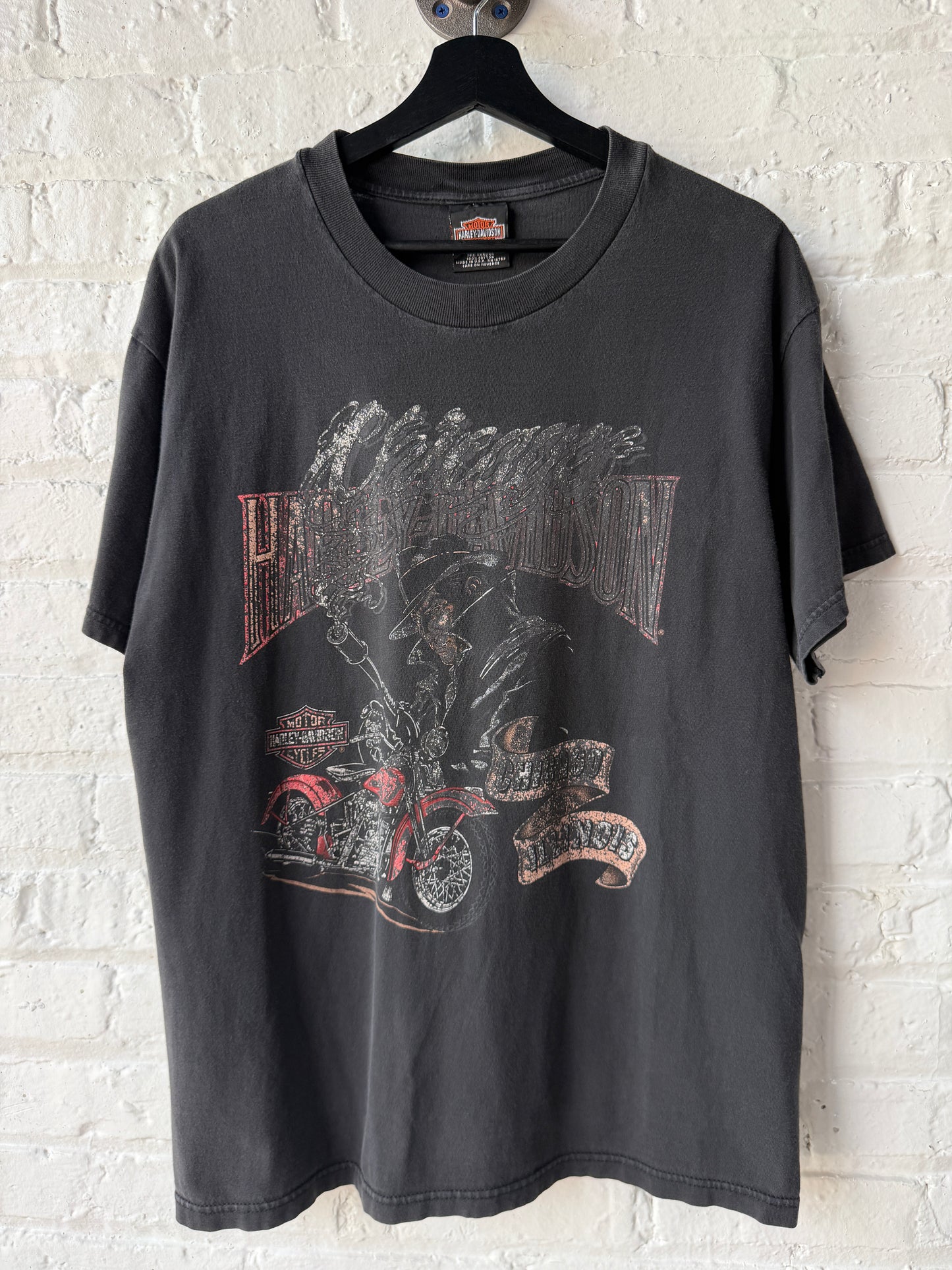 Vintage Chicago Harley Davidson Fader Shirt Size Large