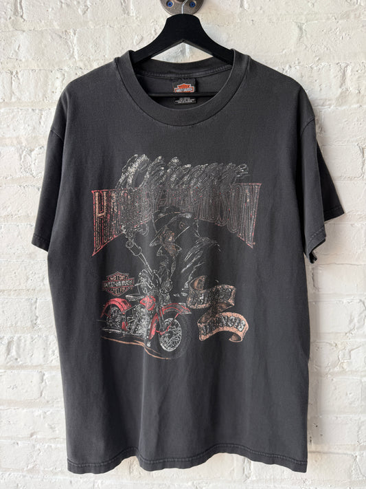 Vintage Chicago Harley Davidson Fader Shirt Size Large