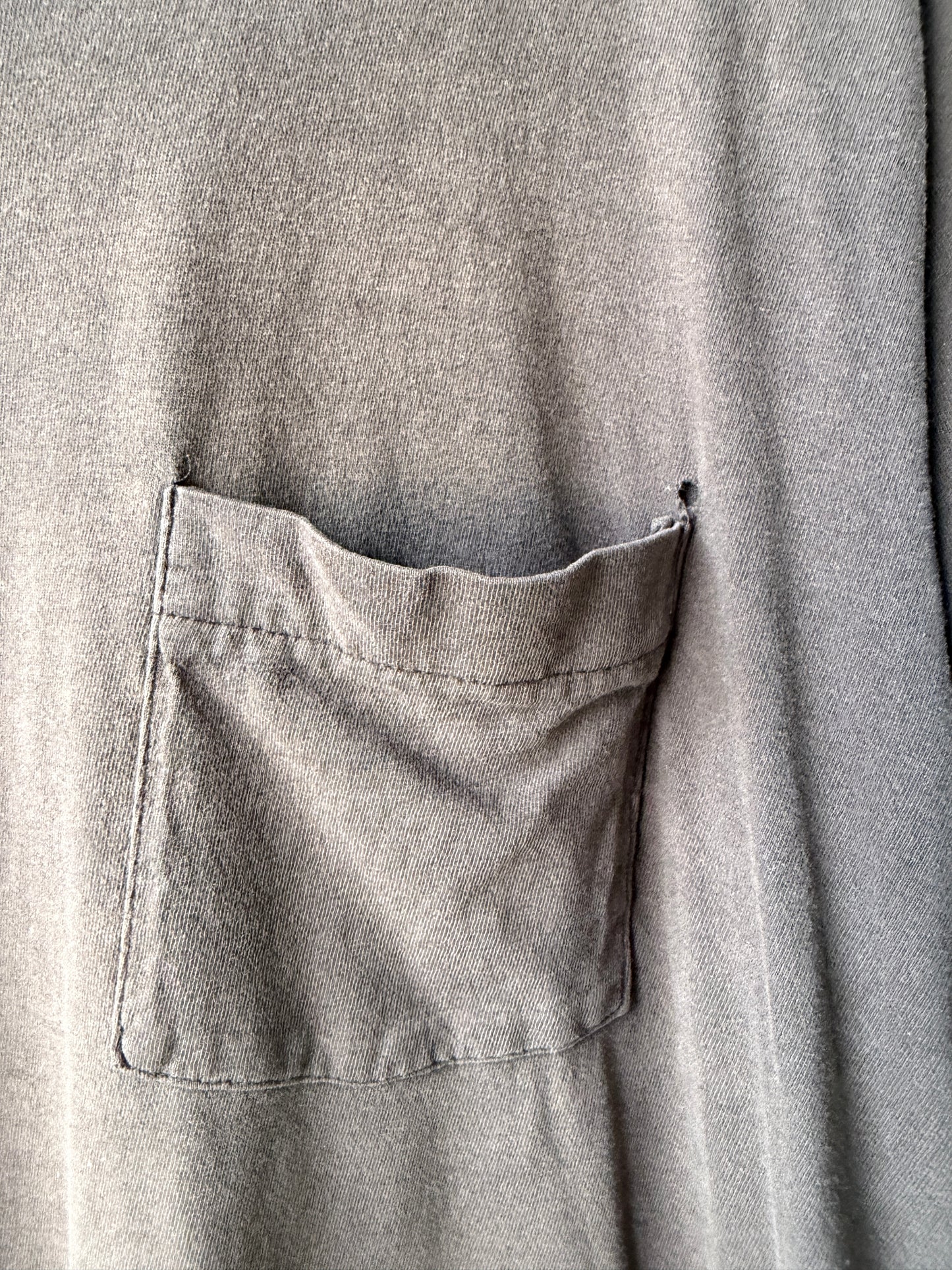 Vintage Black Pocket T Shirt Size Large