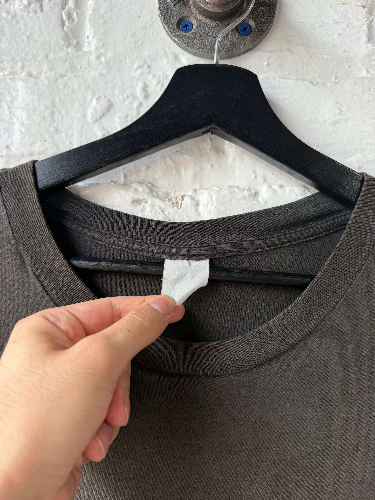 Vintage Black Pocket T Shirt Size Large