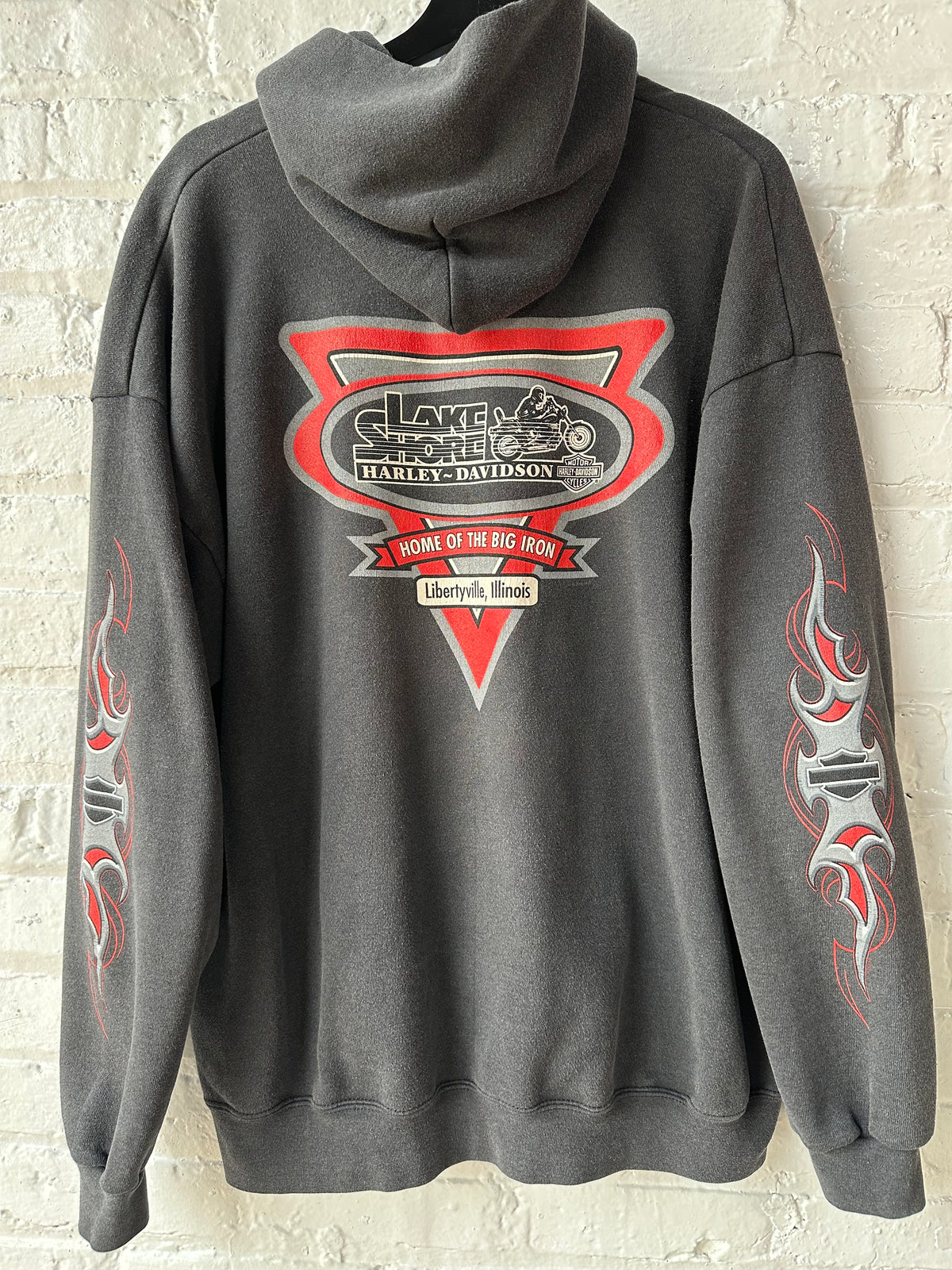 Vintage 2002 Harley Davidson Zip Up Hoodie Size 2XL