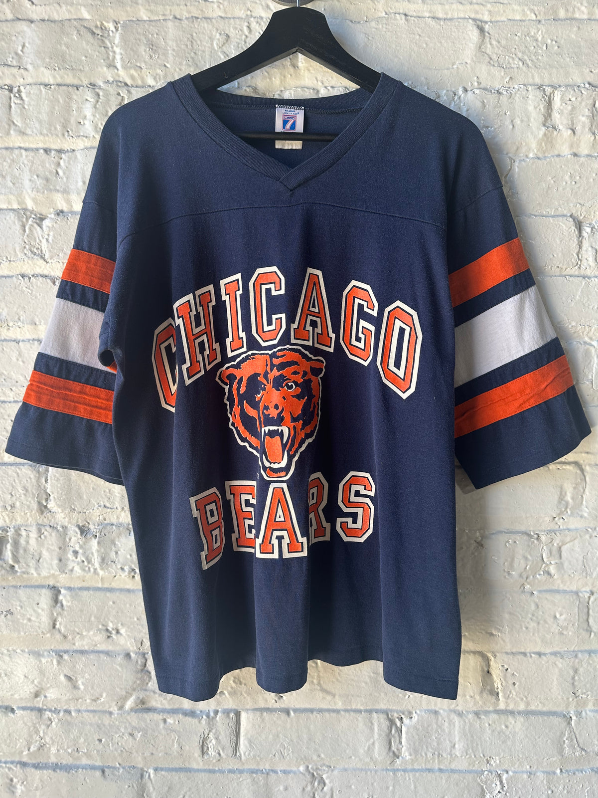 Vintage Logo 7 Chicago Bears 3/4 Sleeve Size Medium