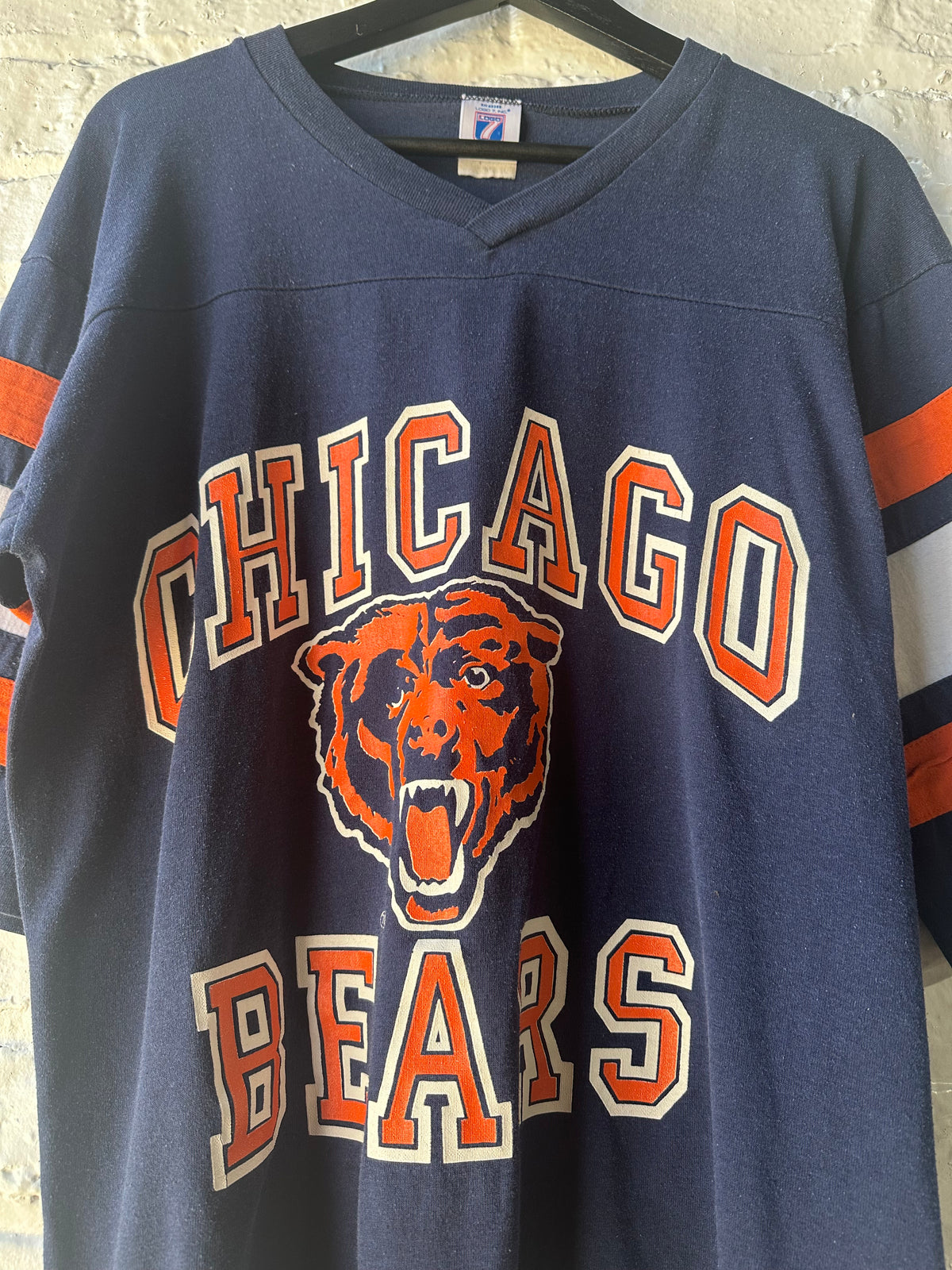 Vintage Logo 7 Chicago Bears 3/4 Sleeve Size Medium