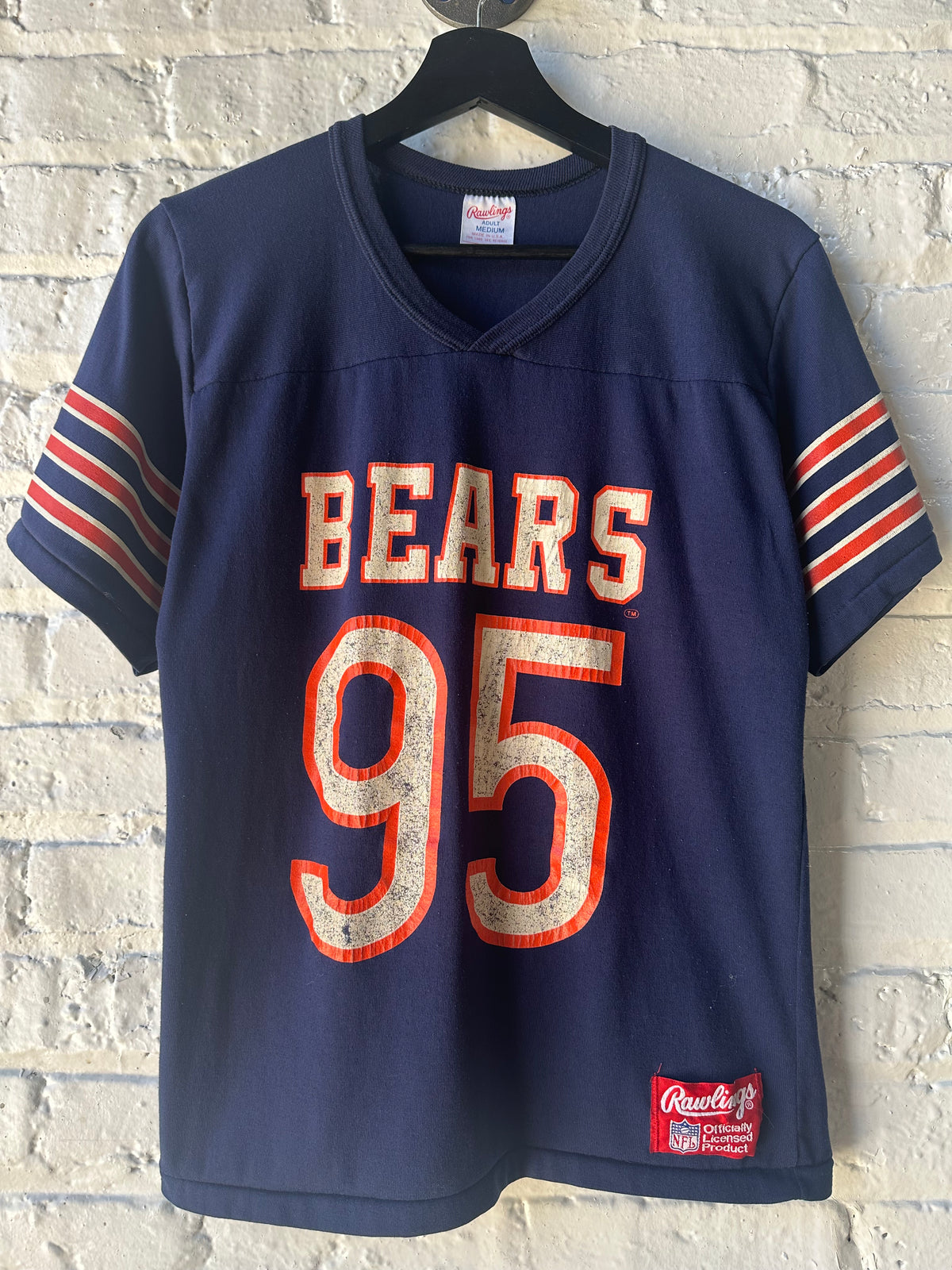 Vintage Chicago Bears #95 Rawlings Shirt Size Medium