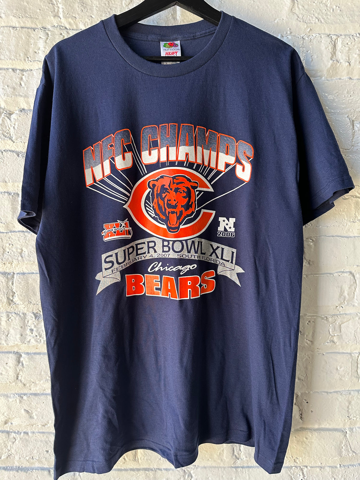 Vintage 2007 Chicago Bears NFC Champs Shirt Size Large