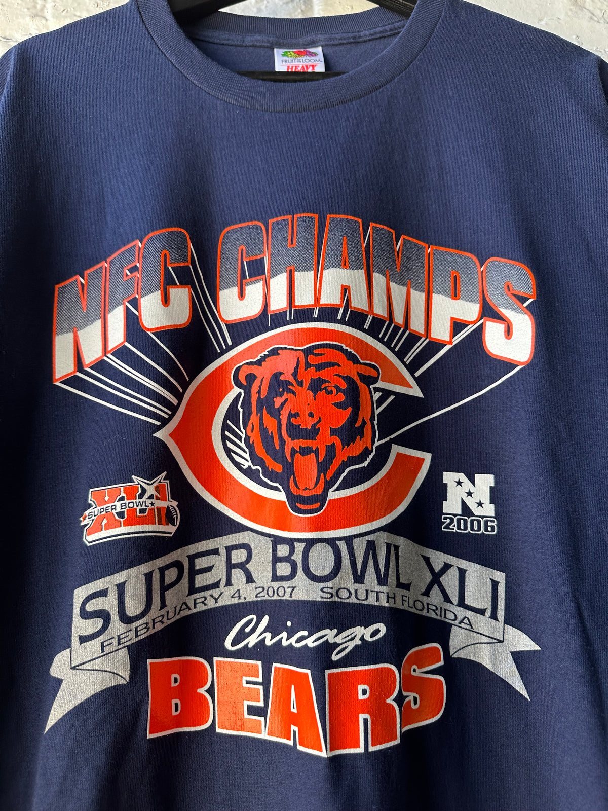 Vintage 2007 Chicago Bears NFC Champs Shirt Size Large