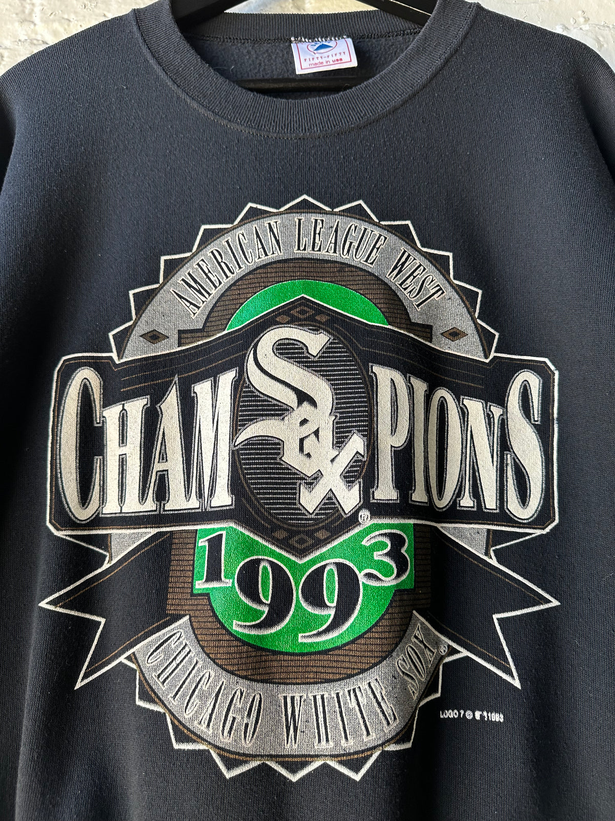 Vintage 1993 Chicago White Sox Logo 7 Crewneck Size Large