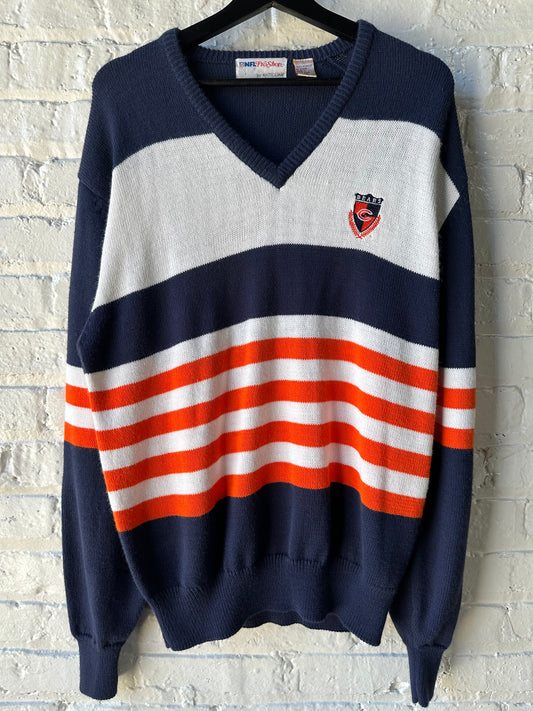 Vintage 80s Chicago Bears Striped Sweater Size 2XL