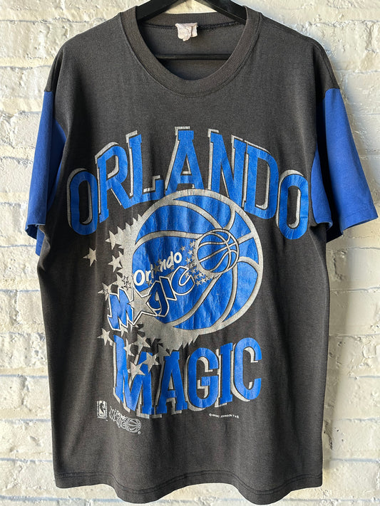 Vintage 90s Magic Johnson Orlando Magic Two-Tone Shirt Size XL