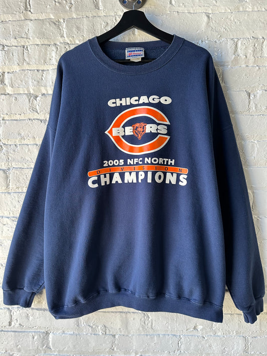 Vintage 2005 Chicago Bears Division Champs Crewneck Size 2XL