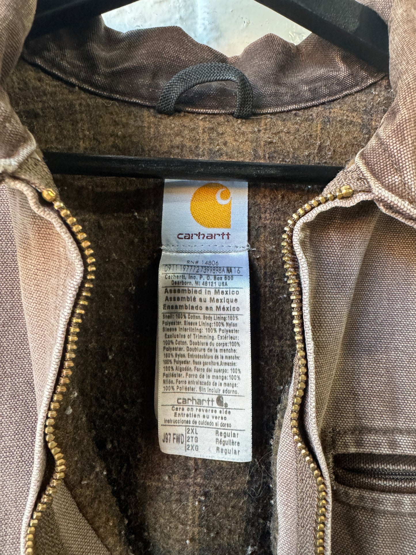 Vintage J97 FWD Carhartt Detroit Jacket Size 2XL