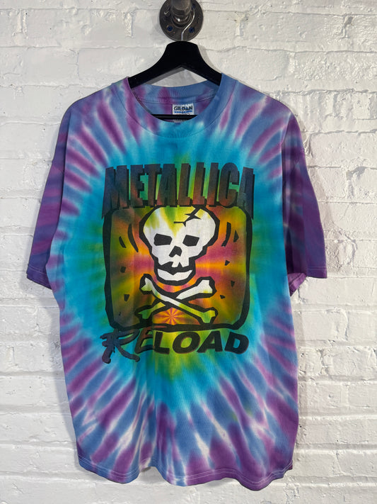 Vintage Metallica Reload Tie Dye Shirt Size XL