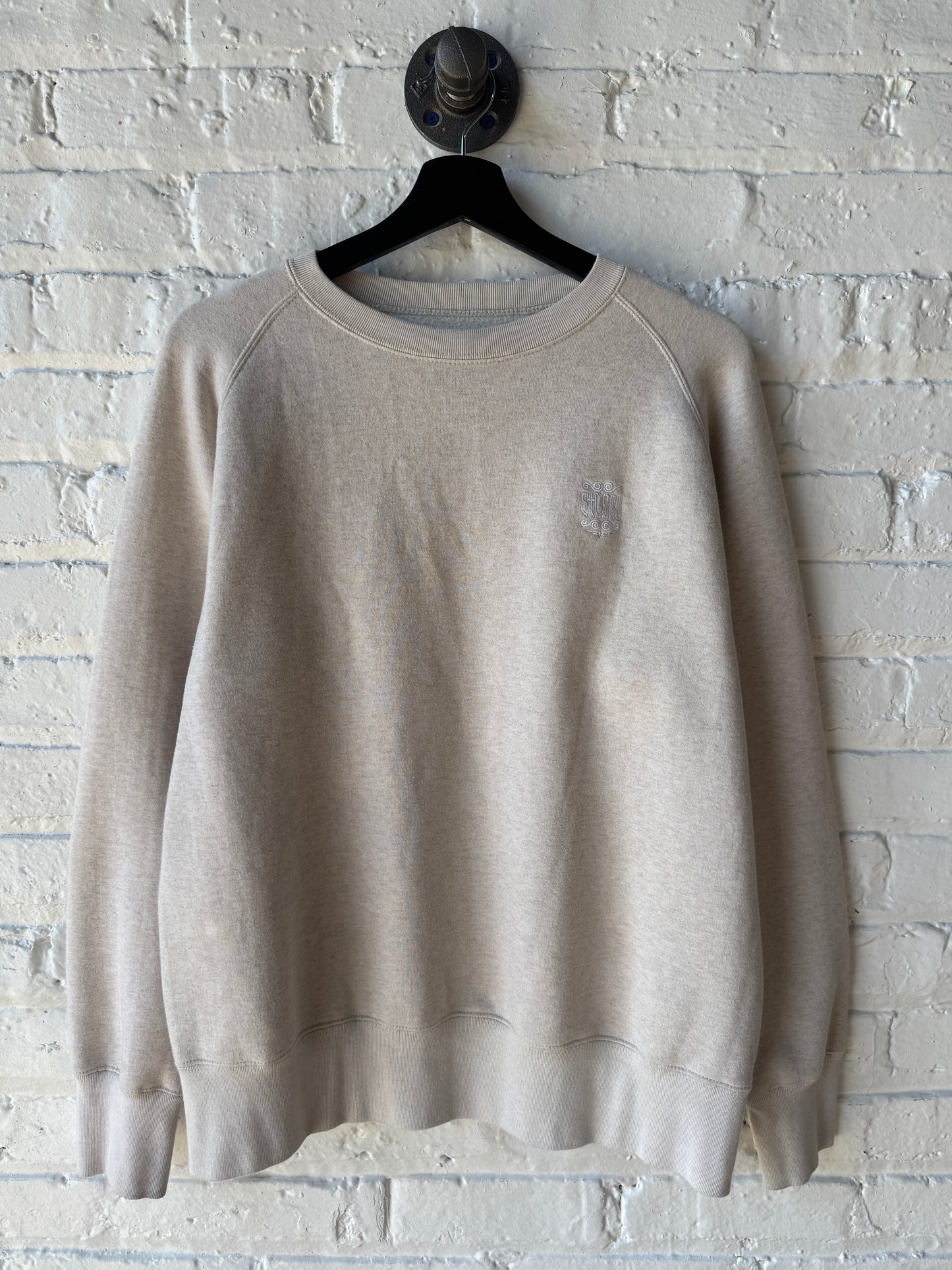 Stussy Oatmeal Crewneck Size Medium