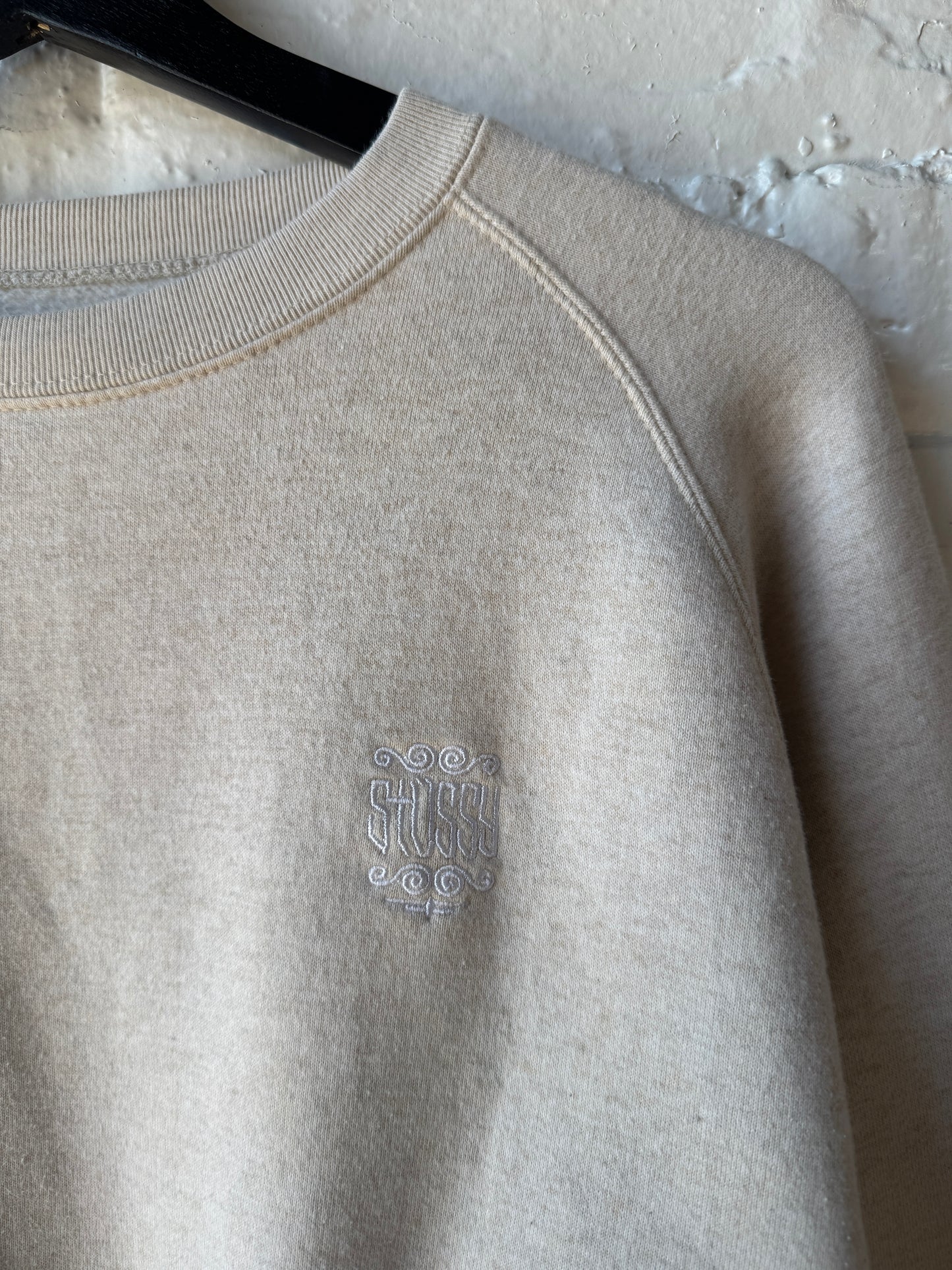 Stussy Oatmeal Crewneck Size Medium