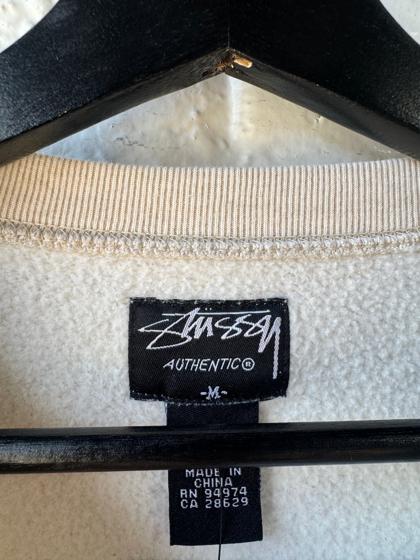 Stussy Oatmeal Crewneck Size Medium