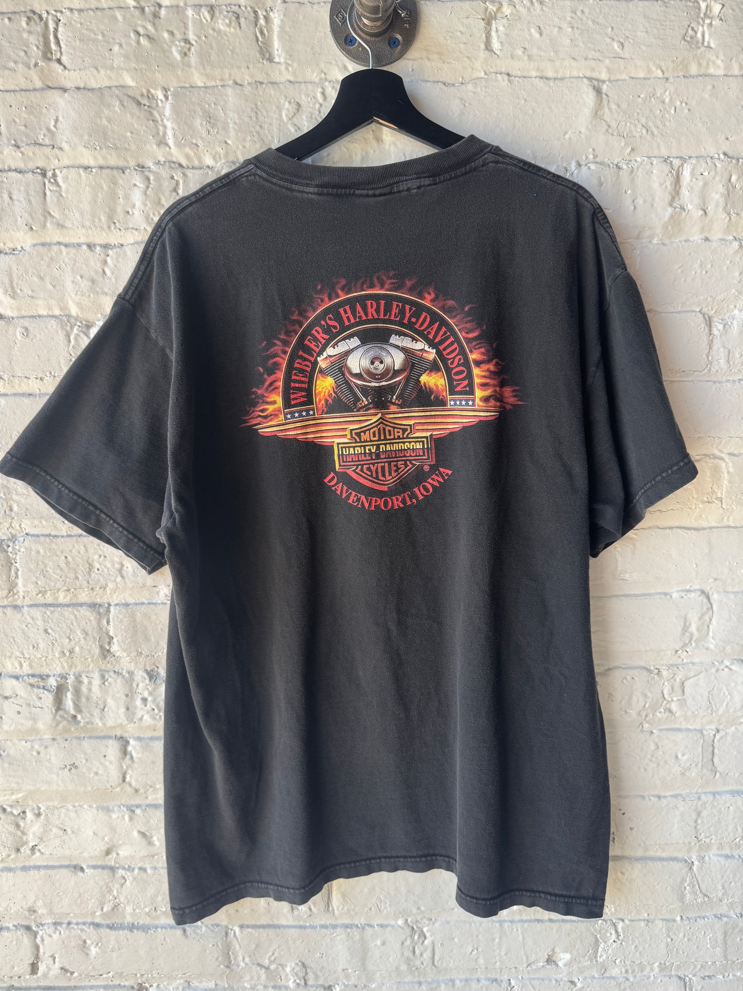 Vintage Harley Davidson Flame Shirt Size XL