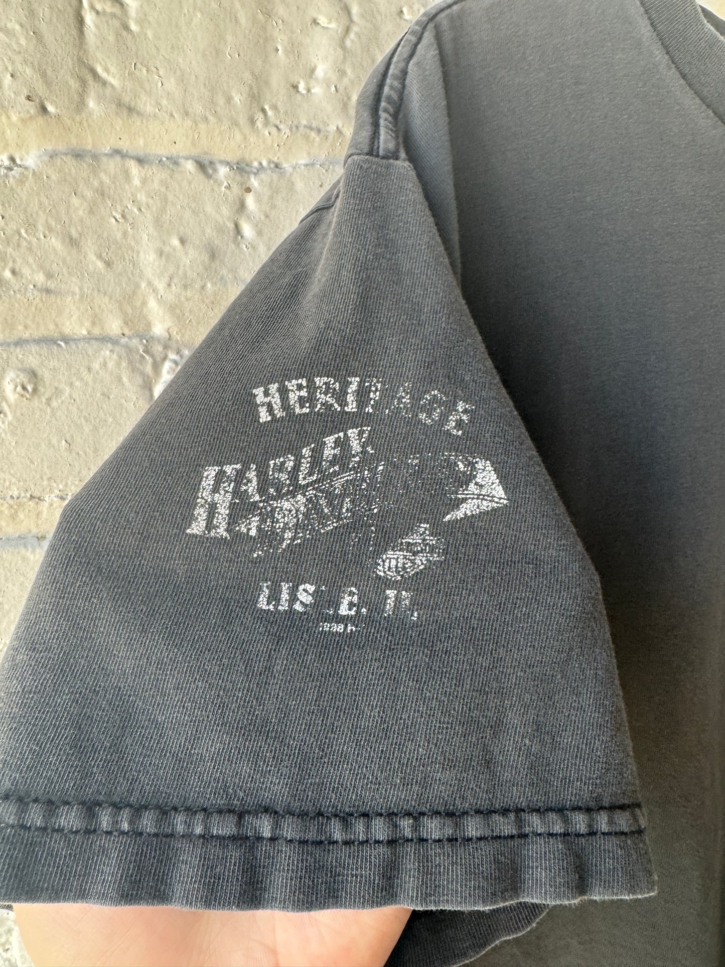 Vintage Harley Davidson Faded Pocket Shirt Size XL