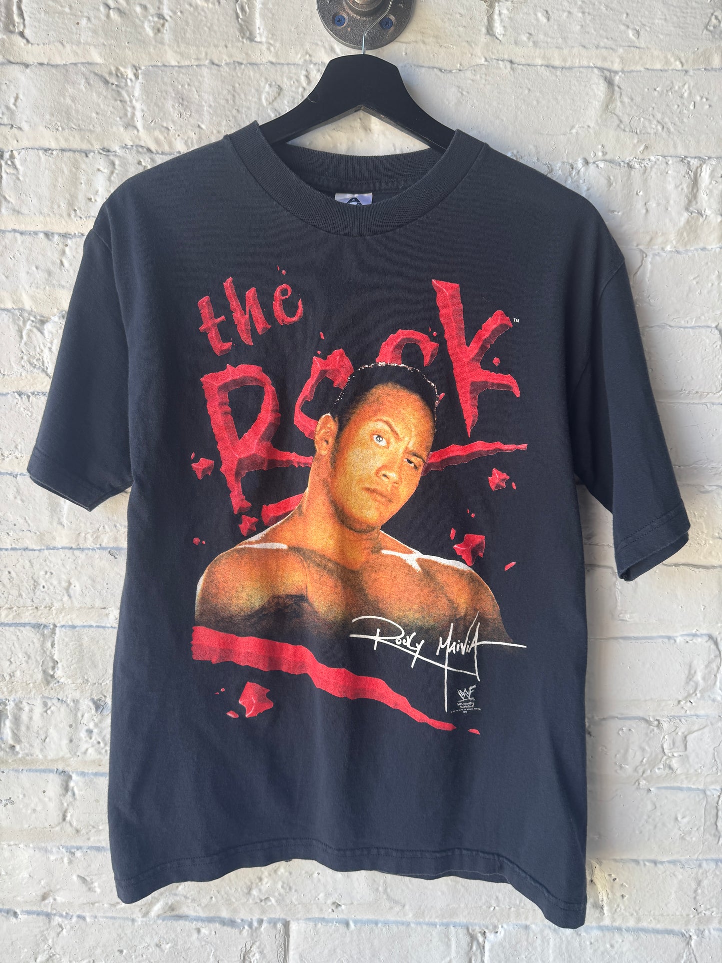 Vintage The Rock WWF Shirt Size Medium