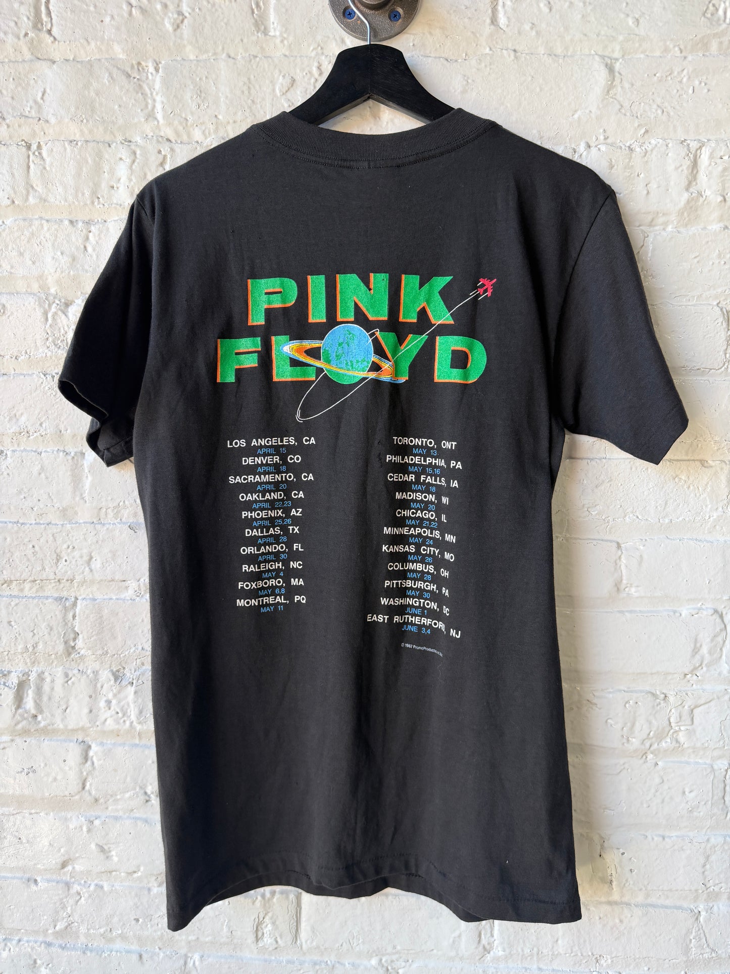 Vintage 1987 Pink Floyd Tour Shirt Size Large