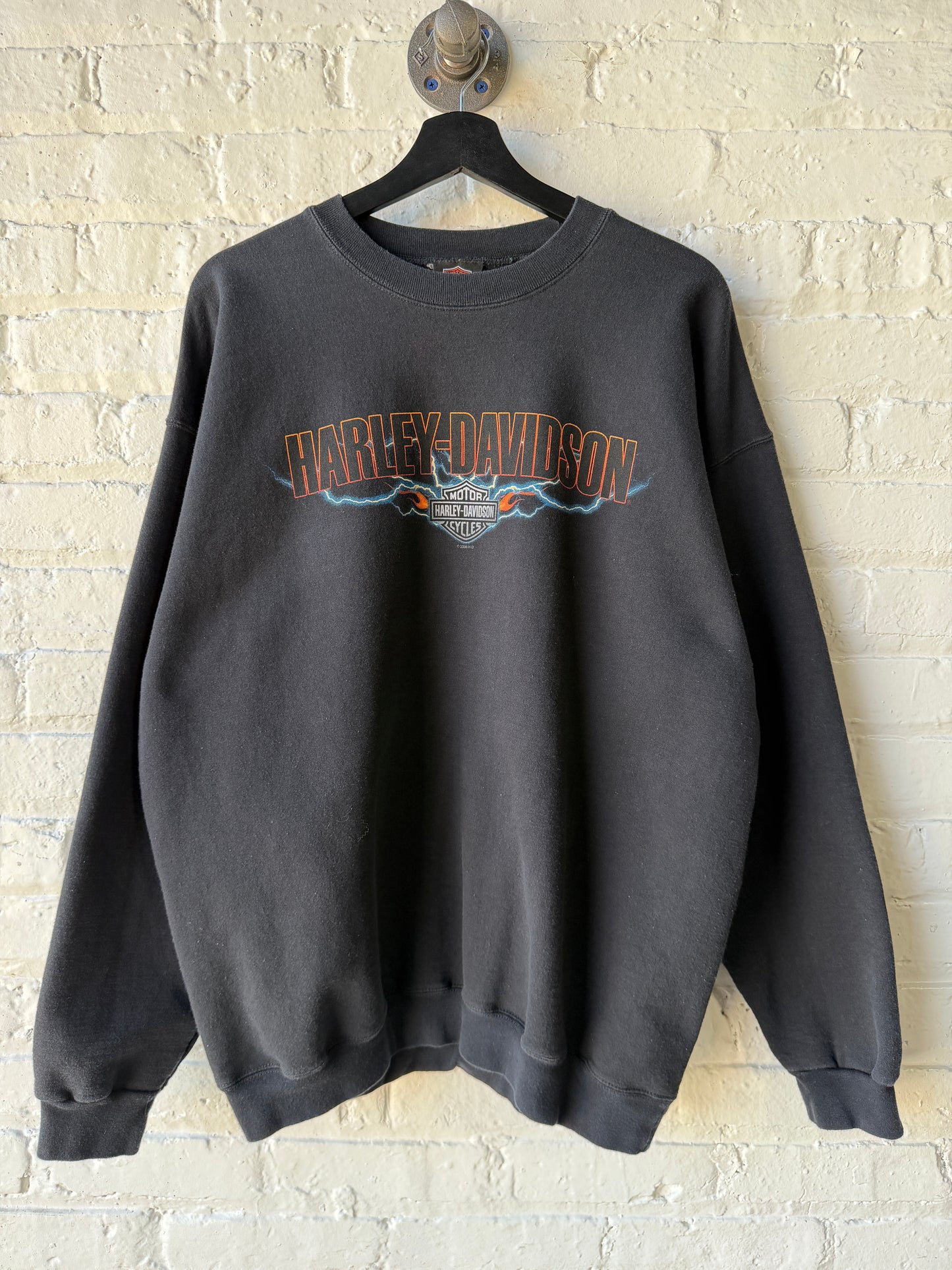 Vintage Harley Davidson Lightning Crewneck Size Large