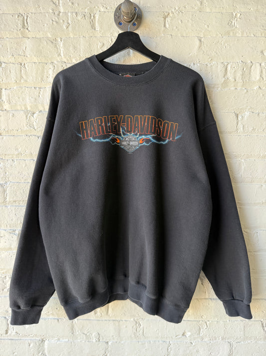 Vintage Harley Davidson Lightning Crewneck Size Large