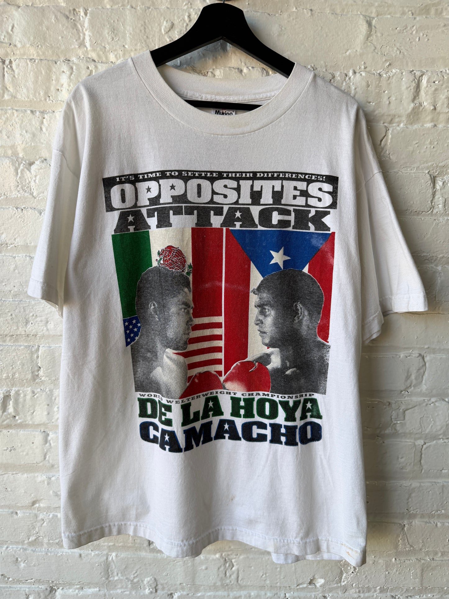 Vintage De La Hoya vs Camacho Boxing Shirt Size XL