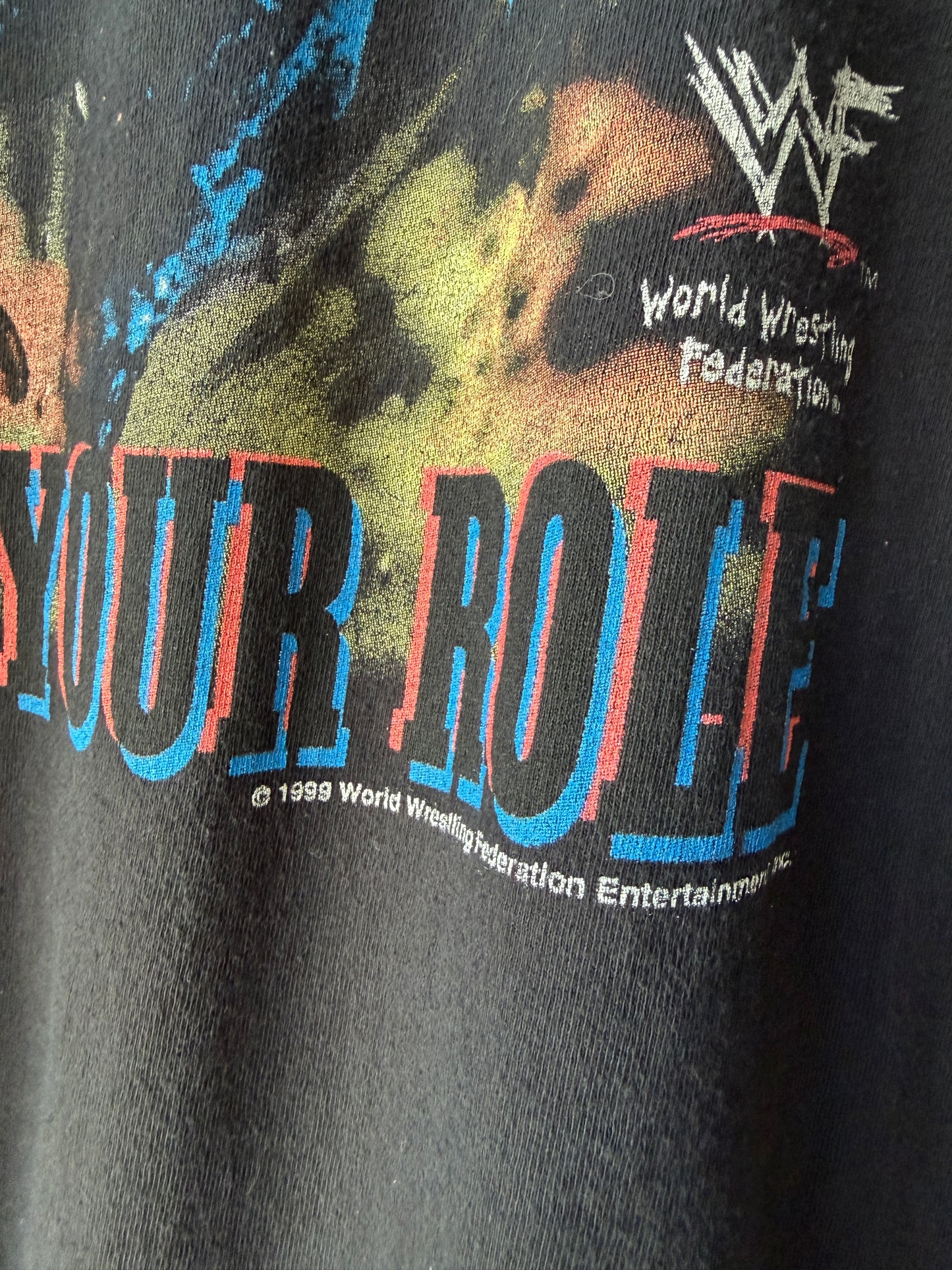 Vintage The Rock WWF Long Sleeve Shirt Size XL