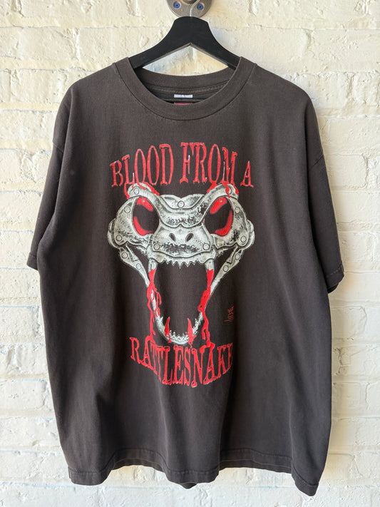 Vintage Blood From A Rattlesnake WWF Shirt Size XL