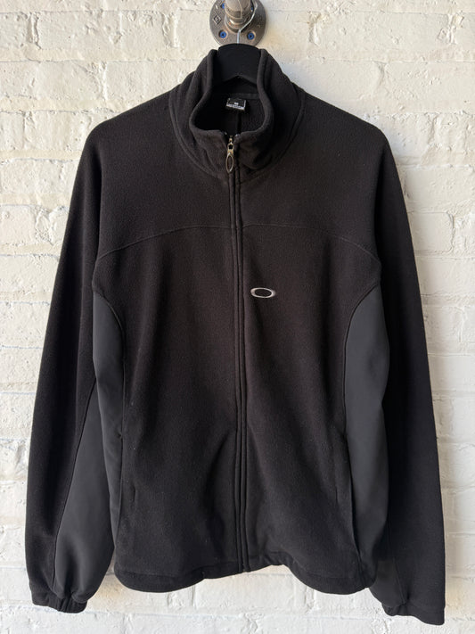 Oakley Black Fleece Zip Up Size Medium