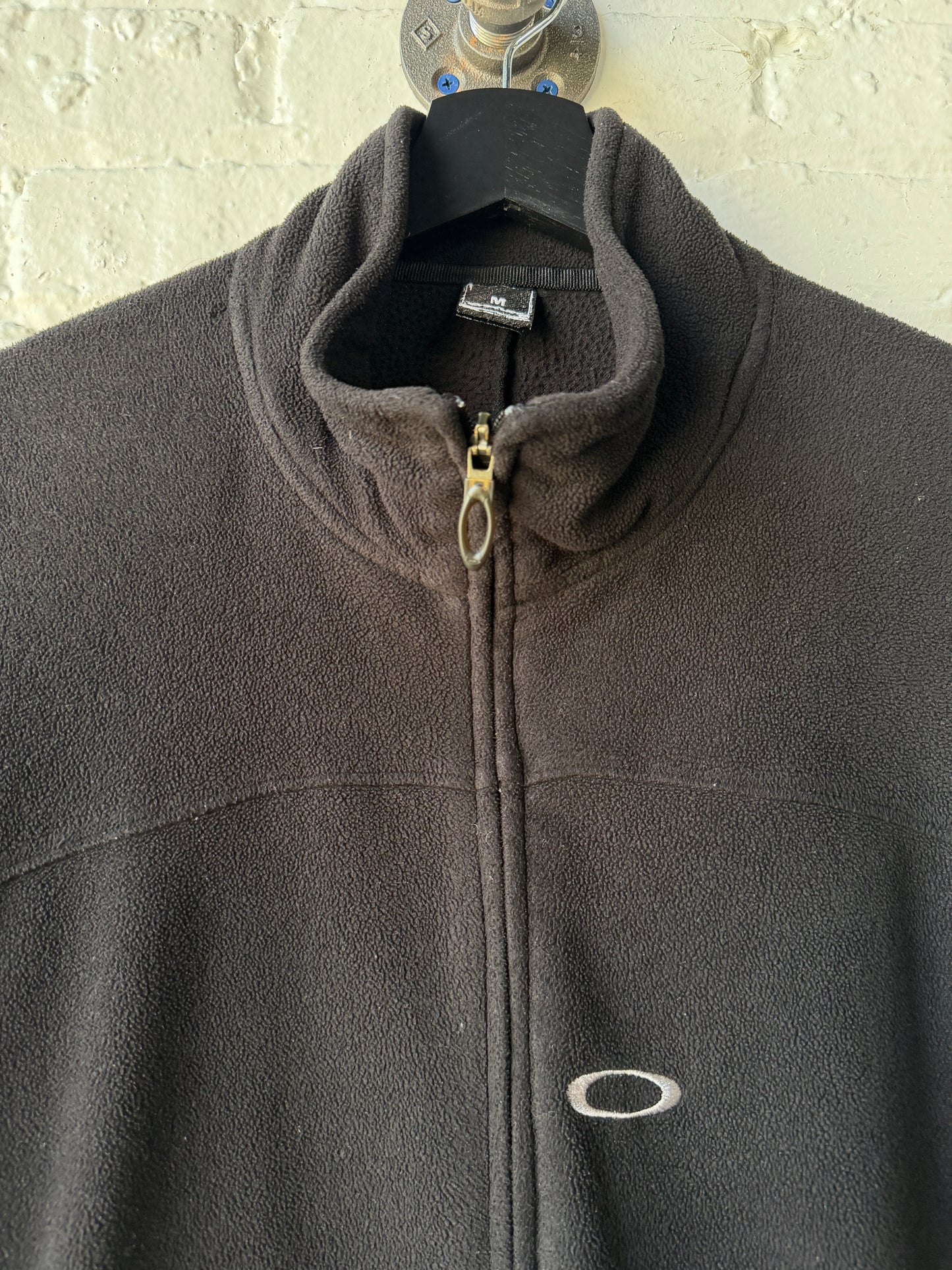 Oakley Black Fleece Zip Up Size Medium