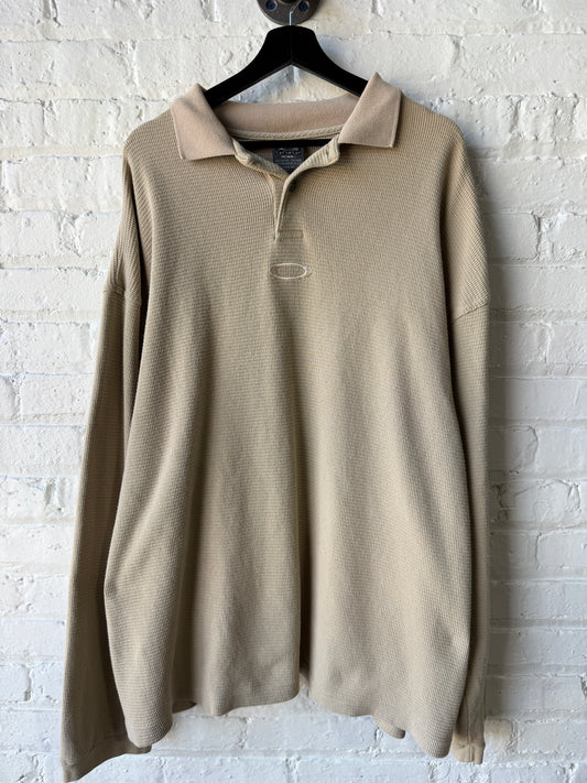 Vintage Oakley Software Long Sleeve Polo Size 2XL