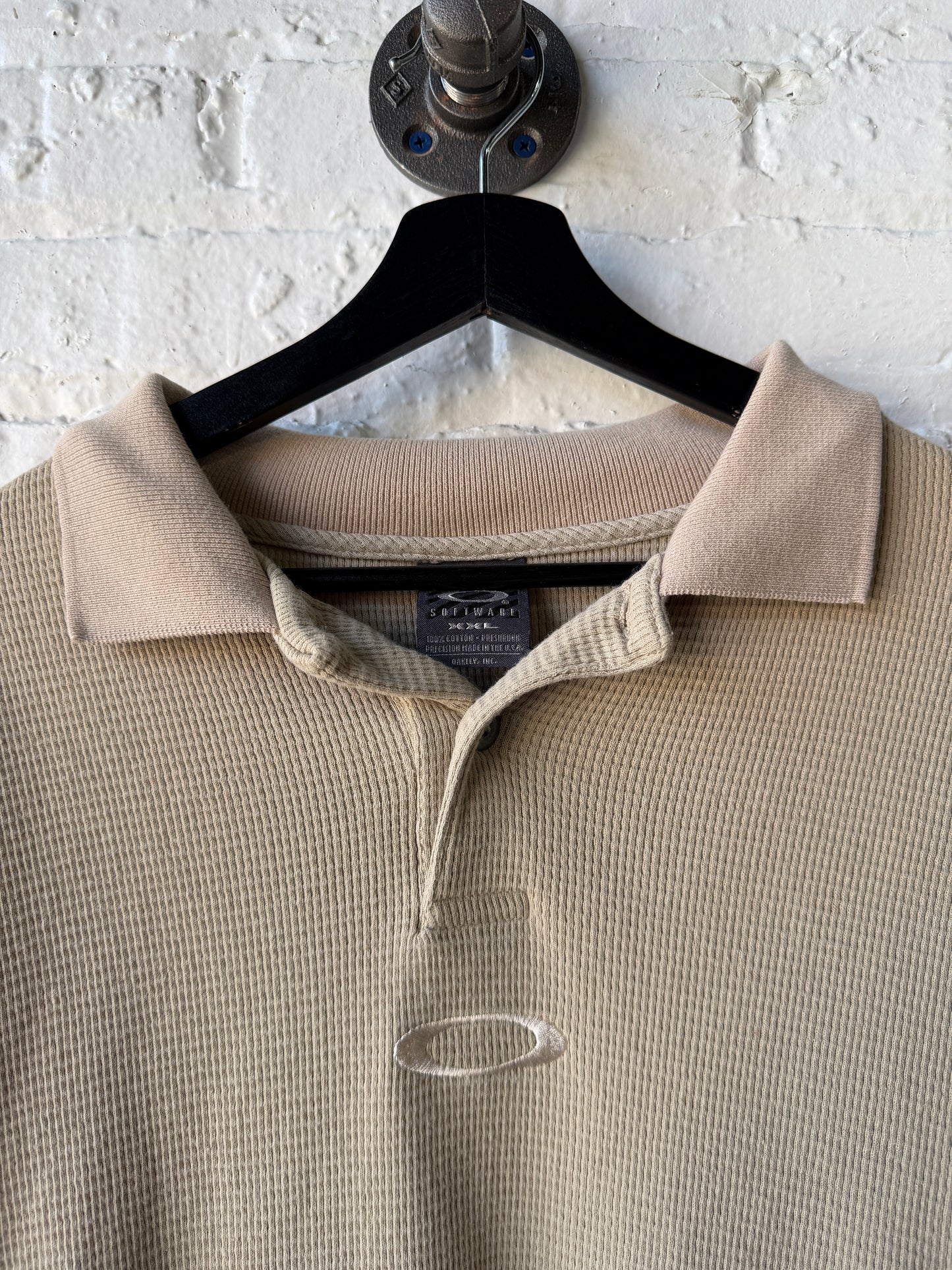 Vintage Oakley Software Long Sleeve Polo Size 2XL
