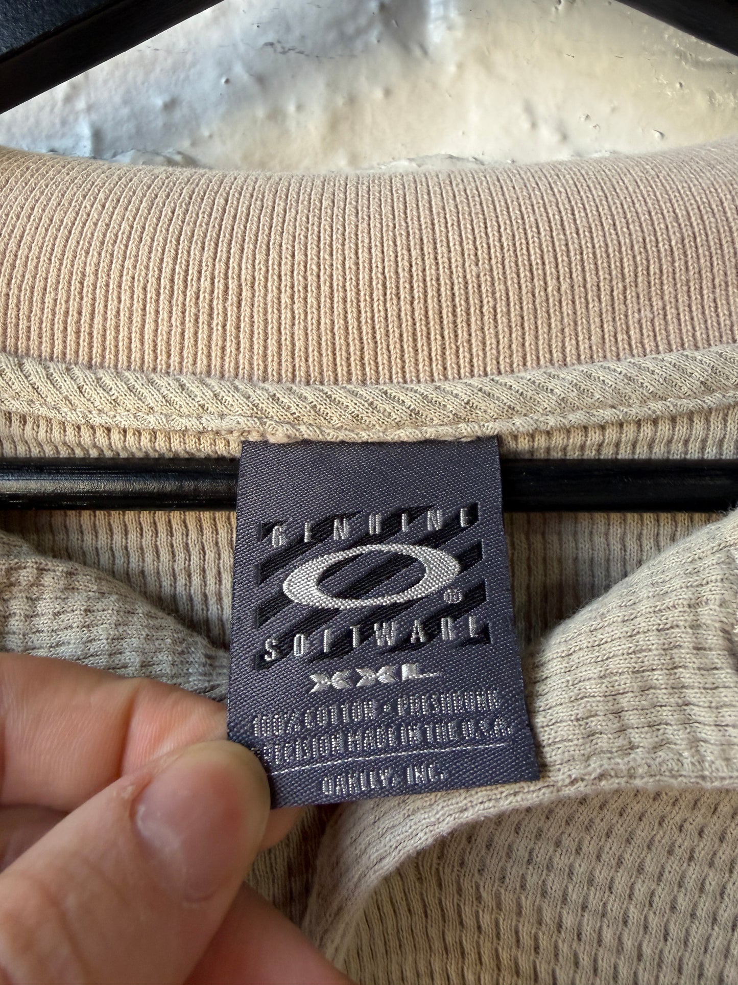 Vintage Oakley Software Long Sleeve Polo Size 2XL