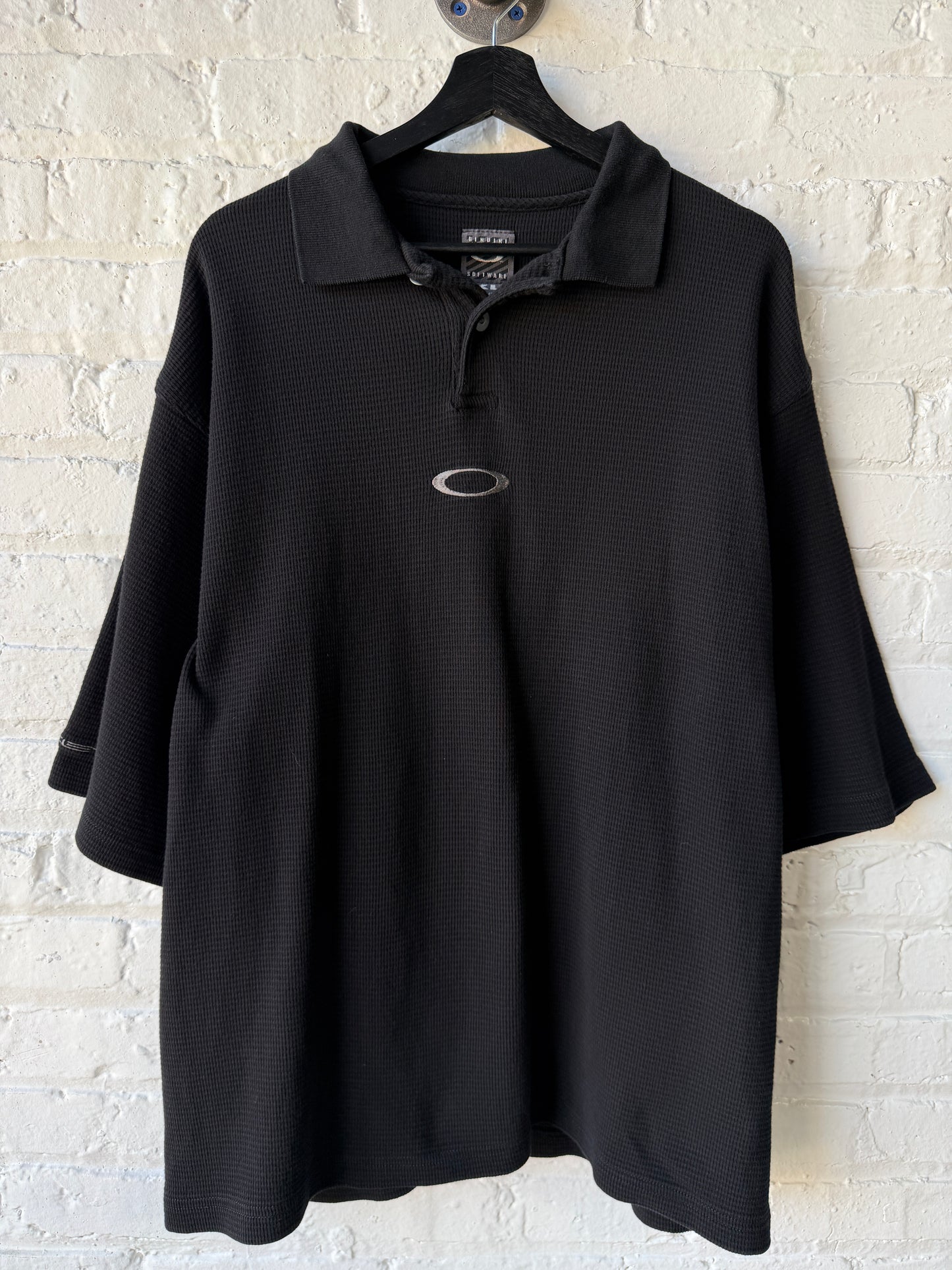 Vintage Oakley Software Black Polo Size XL